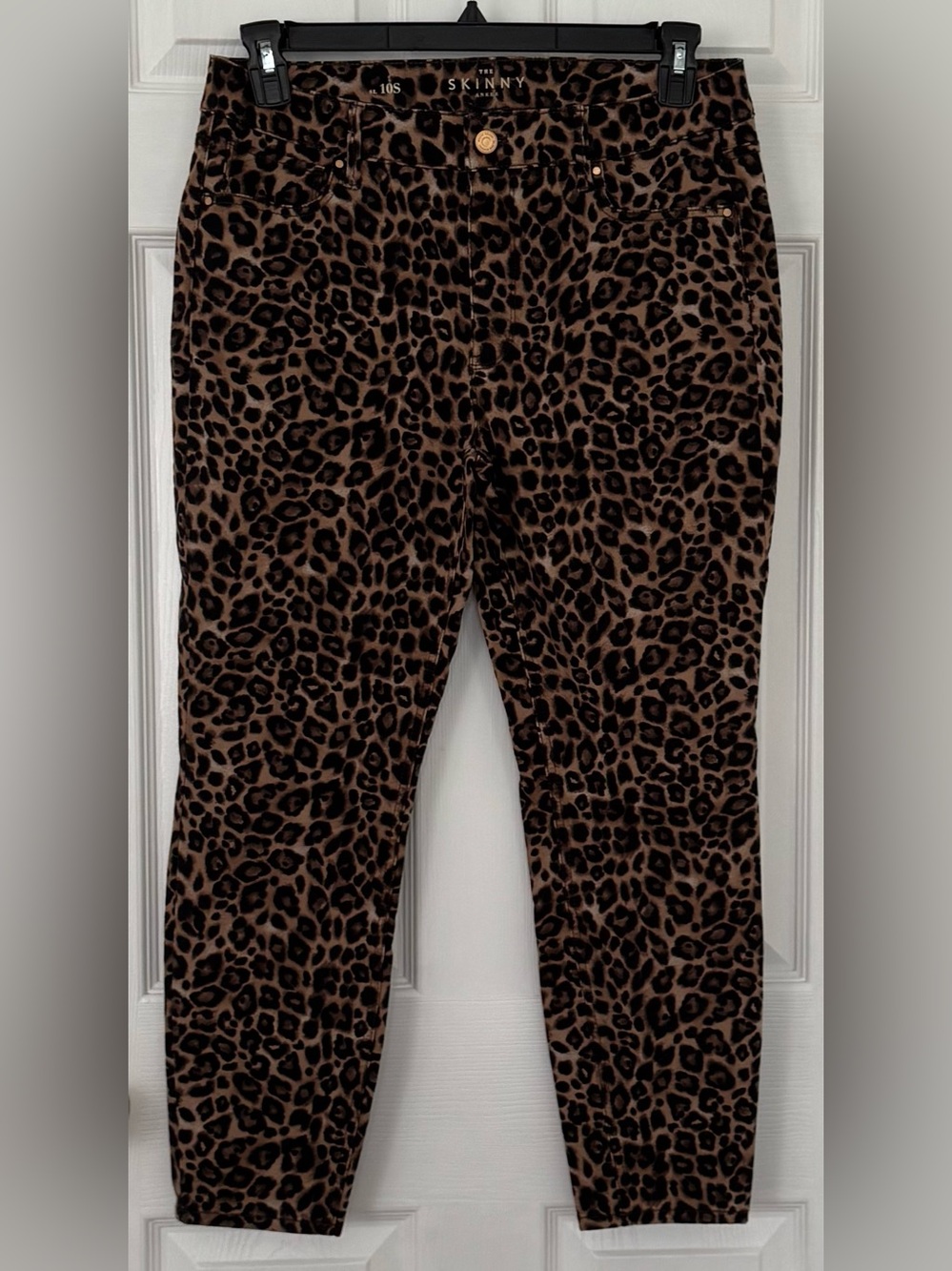 White House Black Market Leopard Print Pant - Brown and Black